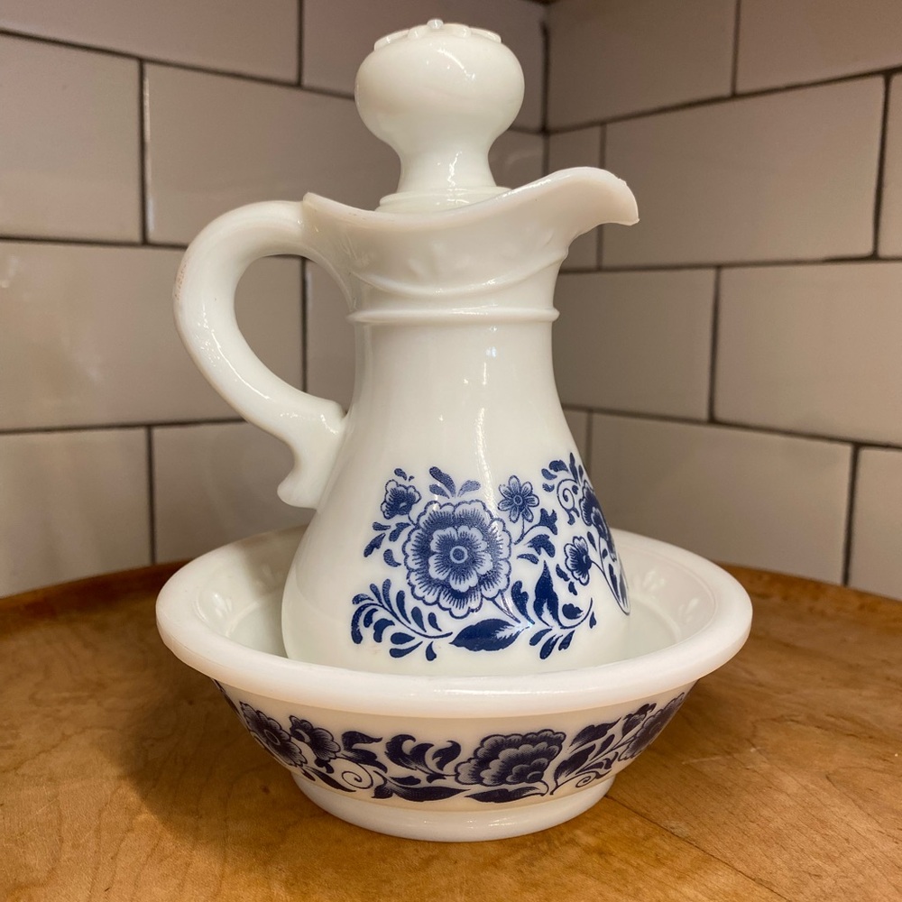 Vintage Avon Skin-So-Soft Bath Oil Decanter Set